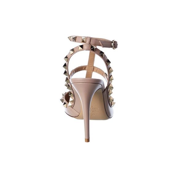 Valentino Rockstud Caged 100 Leather Pump, Pink - Picture 3 of 5